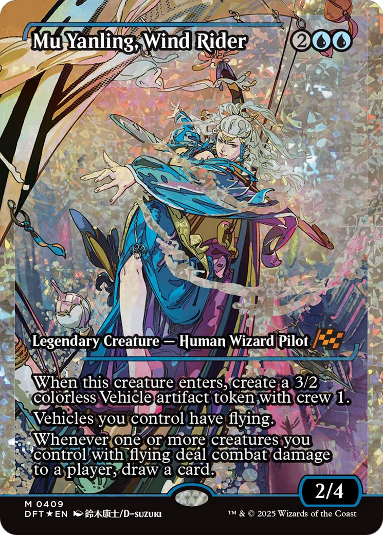 Mu Yanling, Wind Rider (Showcase) (Fracture Foil) [Aetherdrift] | Deep Dive Games St. Marys
