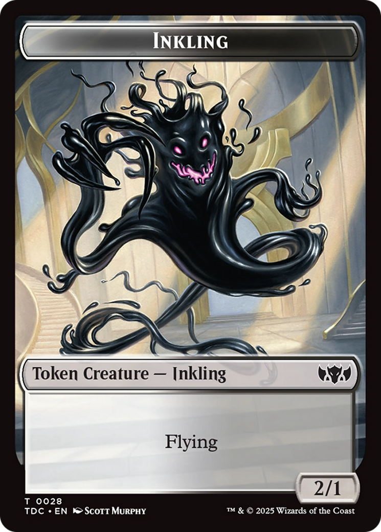 Inkling // Bird Double-Sided Token [Tarkir: Dragonstorm Commander Tokens] | Deep Dive Games St. Marys