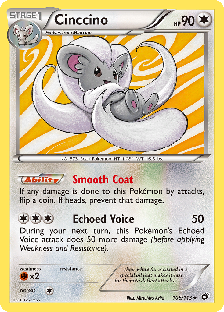 Cinccino (105/113) [Black & White: Legendary Treasures] | Deep Dive Games St. Marys