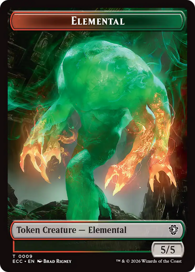 Rhino Warrior // Elemental (0009) Double-Sided Token [Lorwyn Eclipsed Tokens] | Deep Dive Games St. Marys