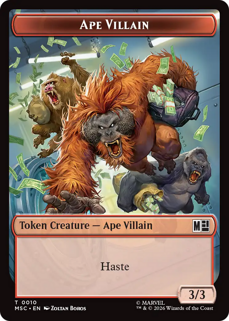 Shapeshifter // Ape Villain Double-Sided Token [Marvel Super Heroes Commander Tokens] | Deep Dive Games St. Marys