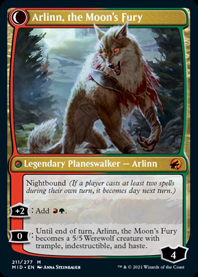 Arlinn, the Pack's Hope // Arlinn, the Moon's Fury [Innistrad: Midnight Hunt] | Deep Dive Games St. Marys