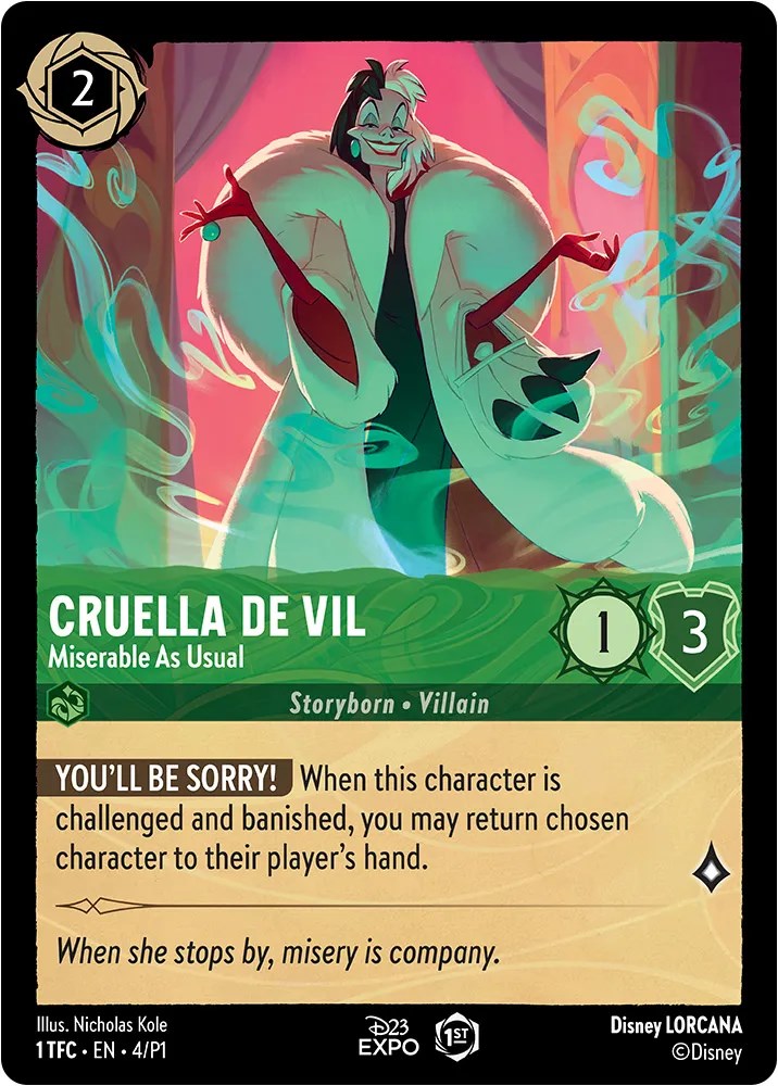Cruella de Vil (4) [D23 Promos] | Deep Dive Games St. Marys