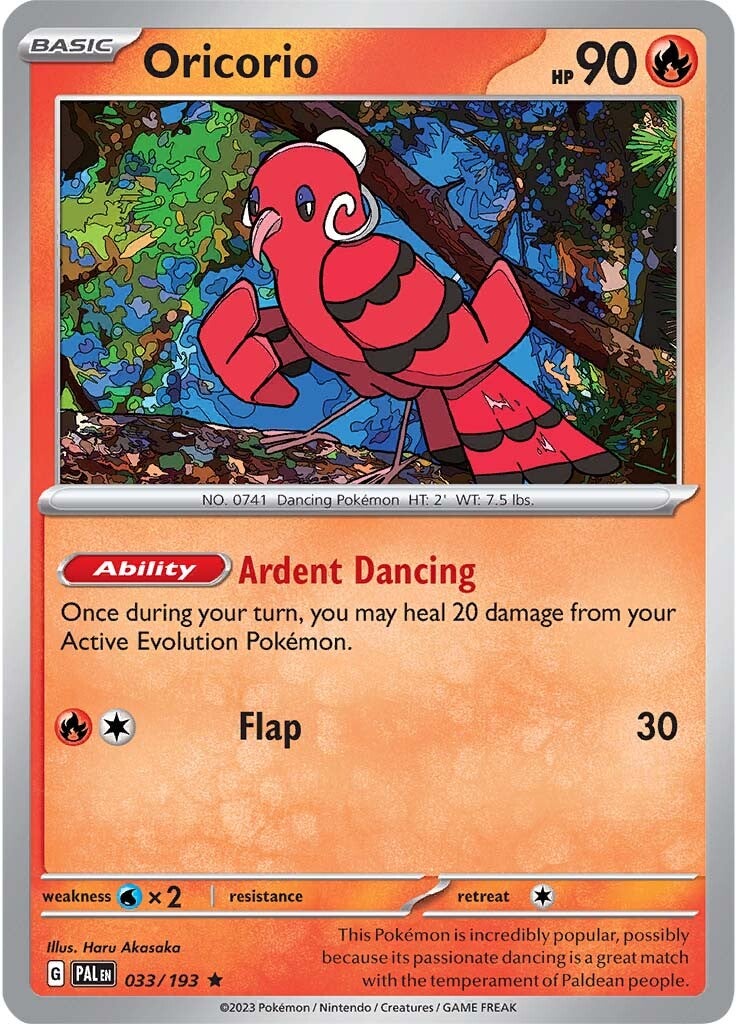 Oricorio (033/193) [Scarlet & Violet: Paldea Evolved] | Deep Dive Games St. Marys