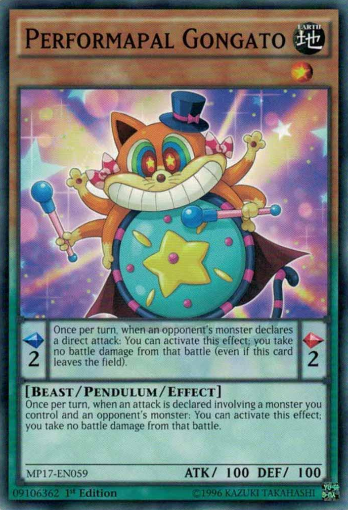 Performapal Gongato [MP17-EN059] Common | Deep Dive Games St. Marys