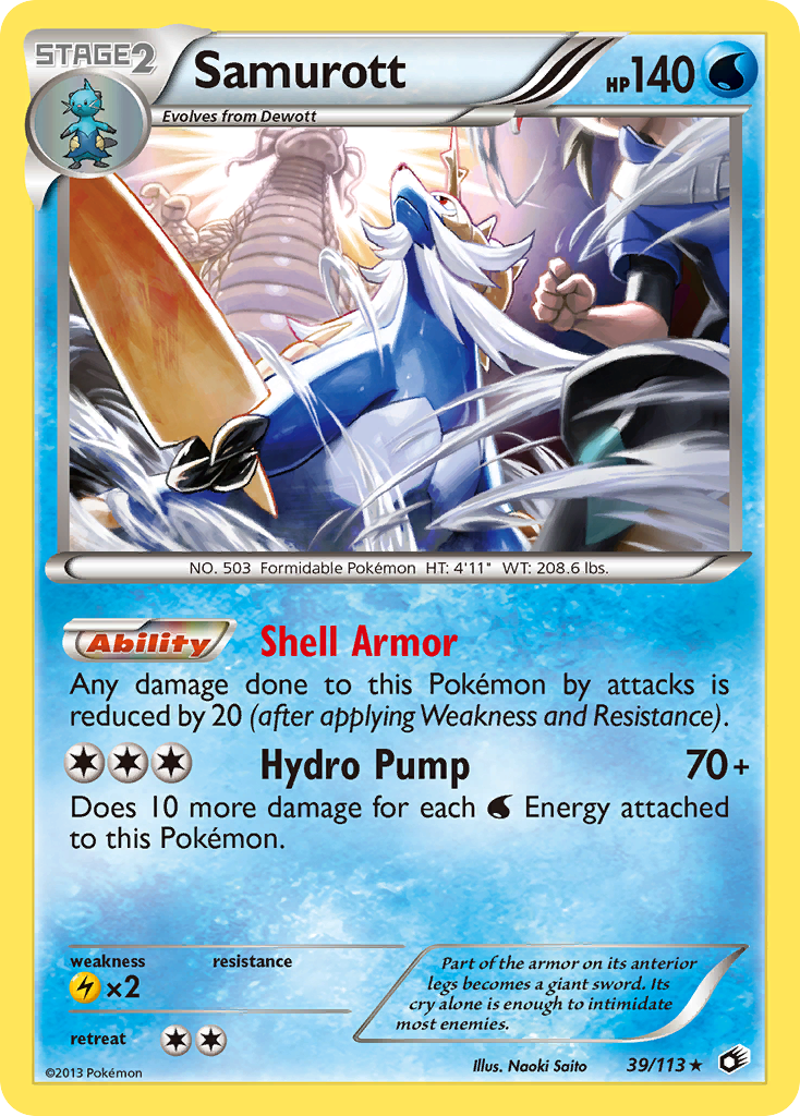 Samurott (39/113) [Black & White: Legendary Treasures] | Deep Dive Games St. Marys