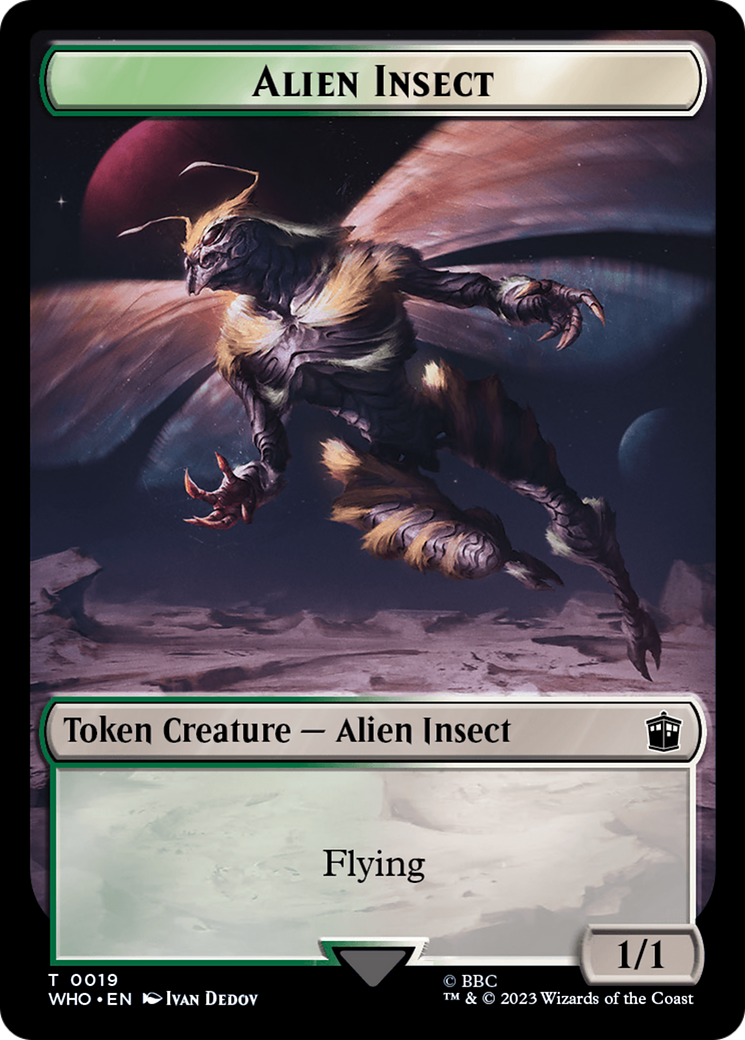 Alien Angel // Alien Insect Double-Sided Token [Doctor Who Tokens] | Deep Dive Games St. Marys