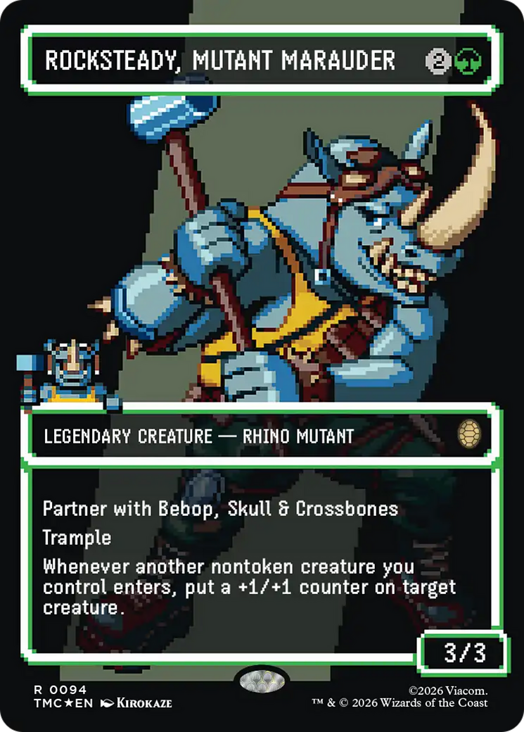 Rocksteady, Mutant Marauder (Borderless) (Surge Foil) [Teenage Mutant Ninja Turtles Commander] | Deep Dive Games St. Marys
