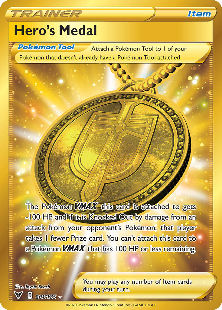 Hero's Medal (201/185) [Sword & Shield: Vivid Voltage] | Deep Dive Games St. Marys