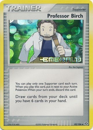 Professor Birch (82/106) (Stamped) [EX: Emerald] | Deep Dive Games St. Marys