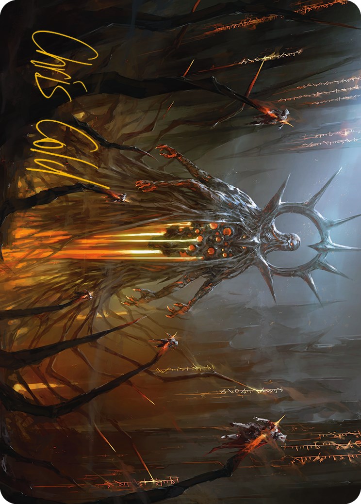 Solphim, Mayhem Dominus Art Card (Gold-Stamped Signature) [Phyrexia: All Will Be One Art Series] | Deep Dive Games St. Marys