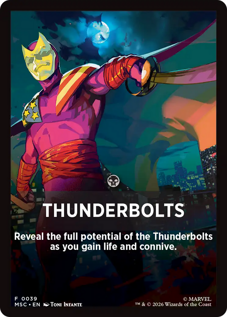 Thunderbolts Theme Card [Marvel Super Heroes Commander] | Deep Dive Games St. Marys