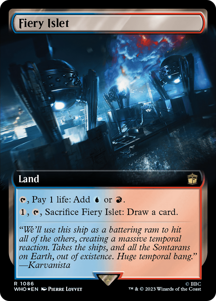 Fiery Islet (Extended Art) (Surge Foil) [Doctor Who] | Deep Dive Games St. Marys