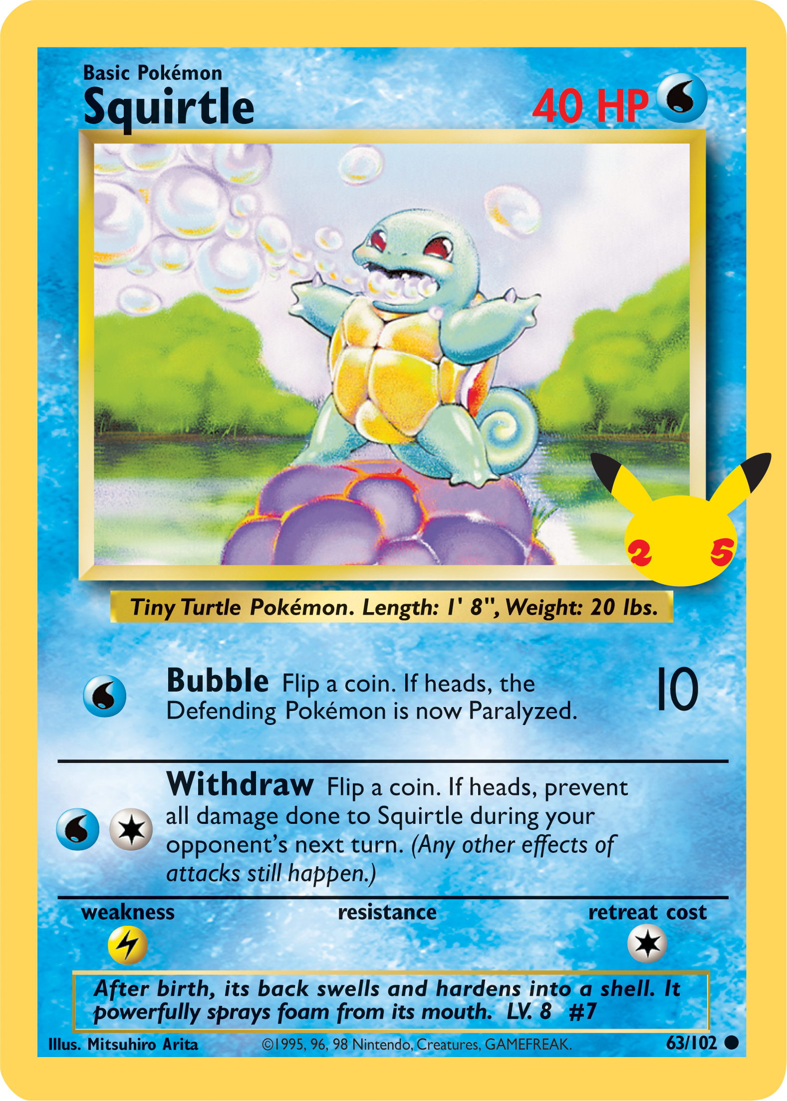 Squirtle (63/102) (Jumbo Card) [First Partner Pack] | Deep Dive Games St. Marys