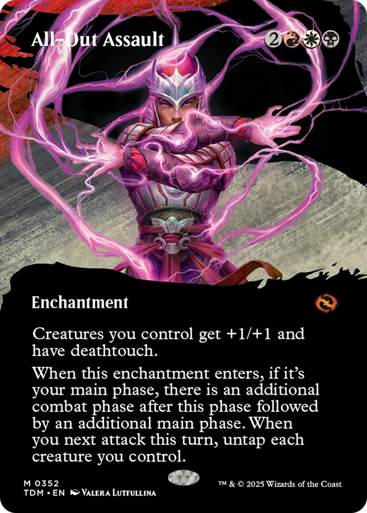 All-Out Assault (Borderless) [Tarkir: Dragonstorm] | Deep Dive Games St. Marys