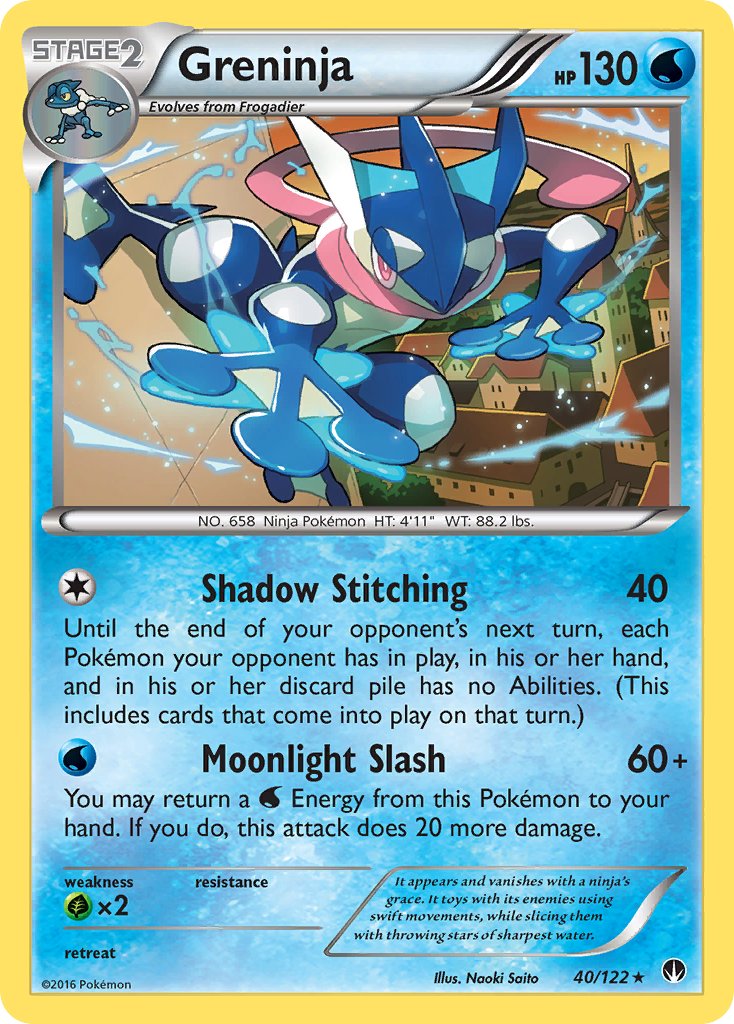 Greninja (40/122) (Theme Deck Exclusive) [XY: BREAKpoint] | Deep Dive Games St. Marys