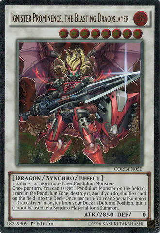 Ignister Prominence, the Blasting Dracoslayer [CORE-EN050] Ultimate Rare | Deep Dive Games St. Marys