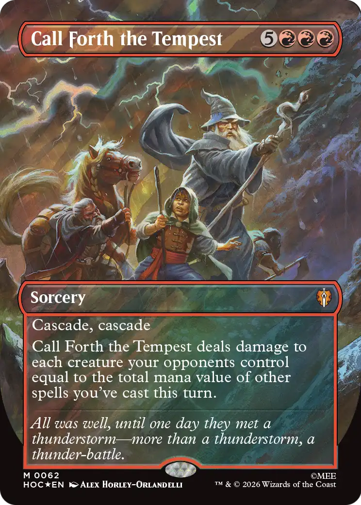 Call Forth the Tempest (Borderless) (Surge Foil) [The Hobbit: Eternal-Legal] | Deep Dive Games St. Marys