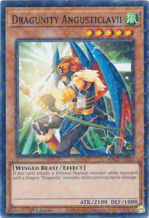 Dragunity Angusticlavii (Duel Terminal) [HAC1-EN161] Common | Deep Dive Games St. Marys