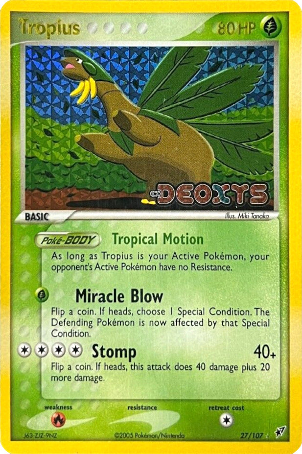 Tropius (27/107) (Stamped) [EX: Deoxys] | Deep Dive Games St. Marys