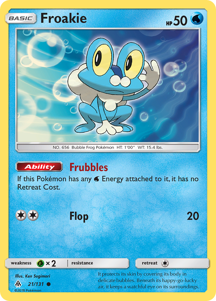 Froakie (21/131) [Sun & Moon: Forbidden Light] | Deep Dive Games St. Marys