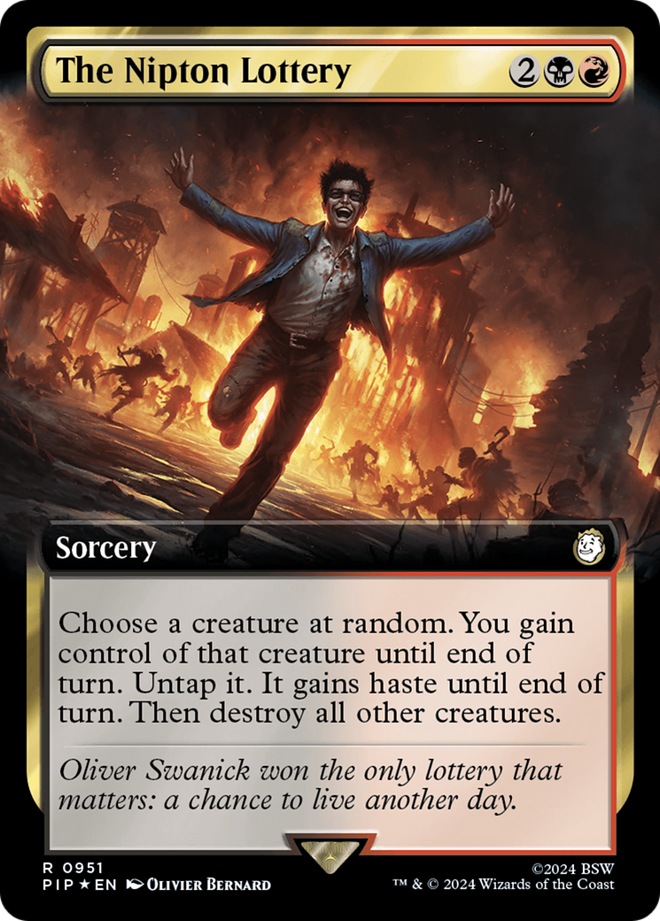 The Nipton Lottery (Extended Art) (Surge Foil) [Fallout] | Deep Dive Games St. Marys