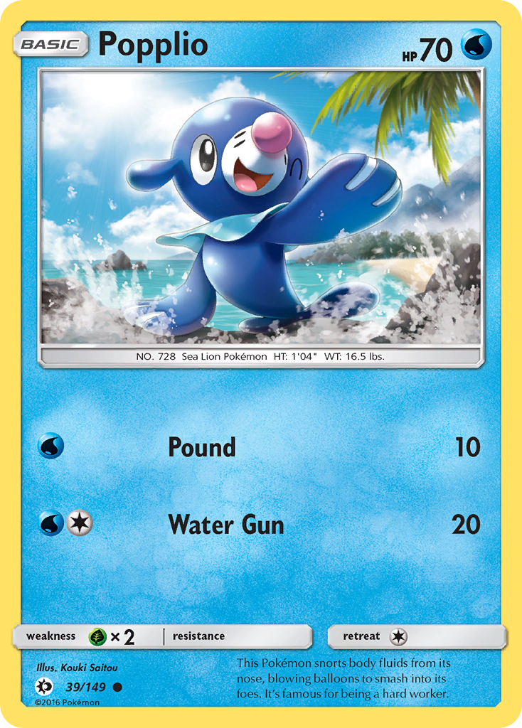Popplio (39/149) [Sun & Moon: Base Set] | Deep Dive Games St. Marys