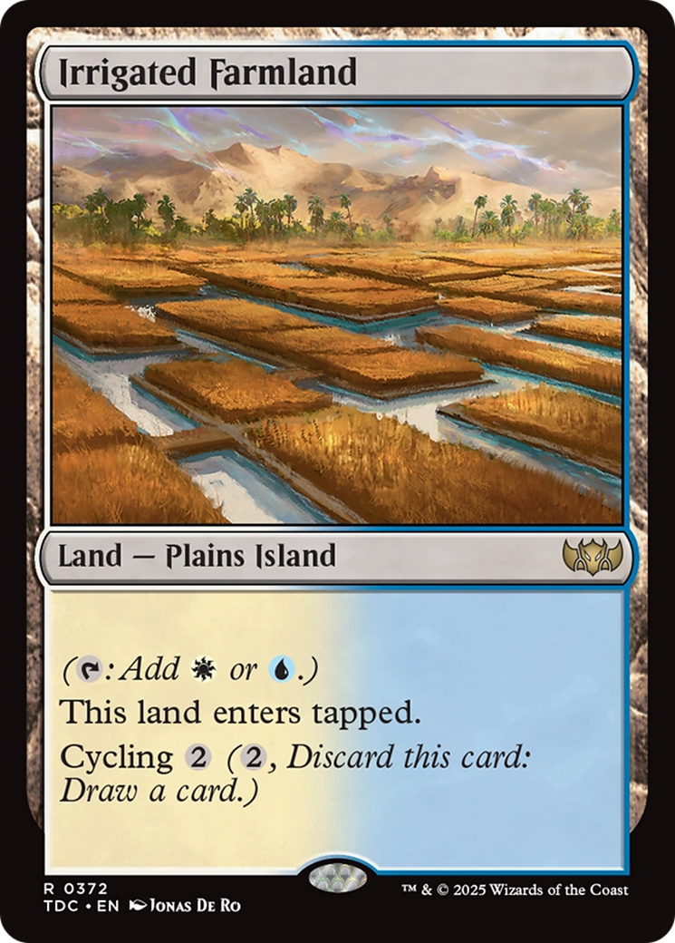 Irrigated Farmland [Tarkir: Dragonstorm Commander] | Deep Dive Games St. Marys