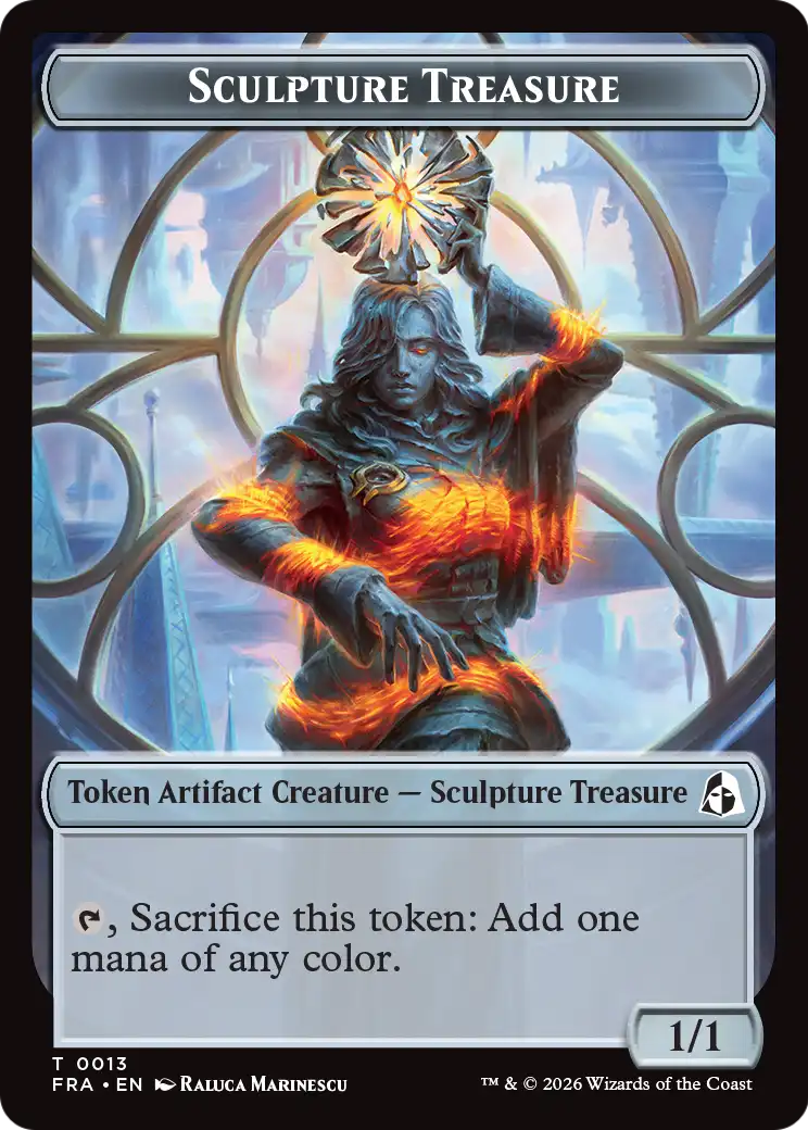 Sculpture Treasure // Beast Double-Sided Token [Reality Fracture Tokens] | Deep Dive Games St. Marys