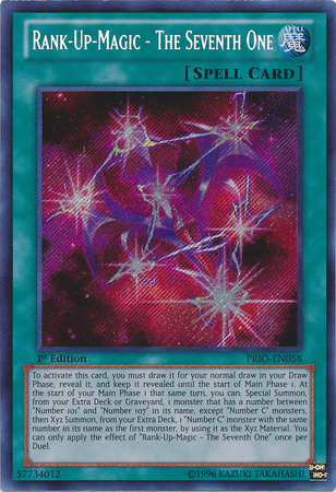 Rank-Up-Magic - The Seventh One [PRIO-EN058] Secret Rare | Deep Dive Games St. Marys