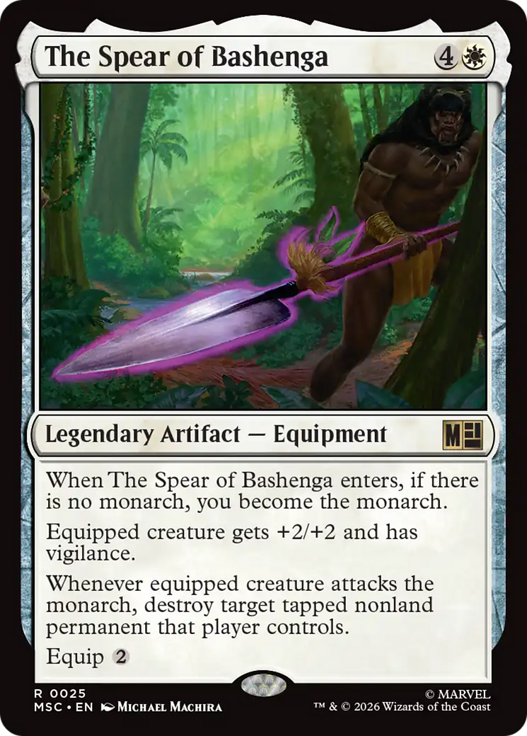 The Spear of Bashenga (Surge Foil) [Marvel Super Heroes Commander] | Deep Dive Games St. Marys