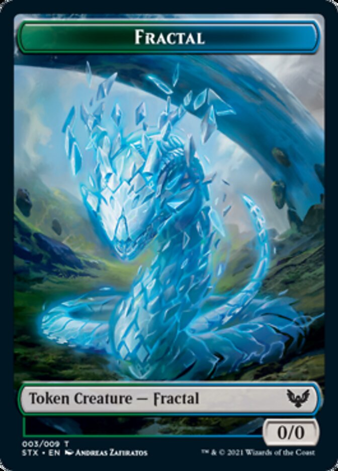 Fractal // Rowan, Scholar of Sparks Emblem Double-Sided Token [Strixhaven: School of Mages Tokens] | Deep Dive Games St. Marys