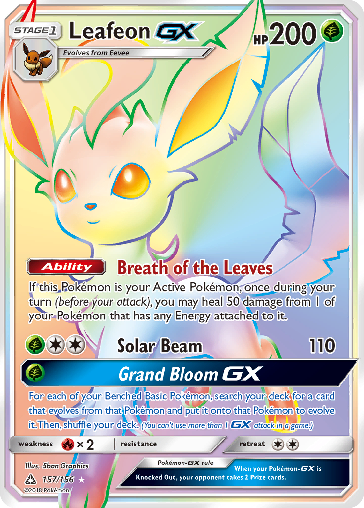Leafeon GX (157/156) [Sun & Moon: Ultra Prism] | Deep Dive Games St. Marys