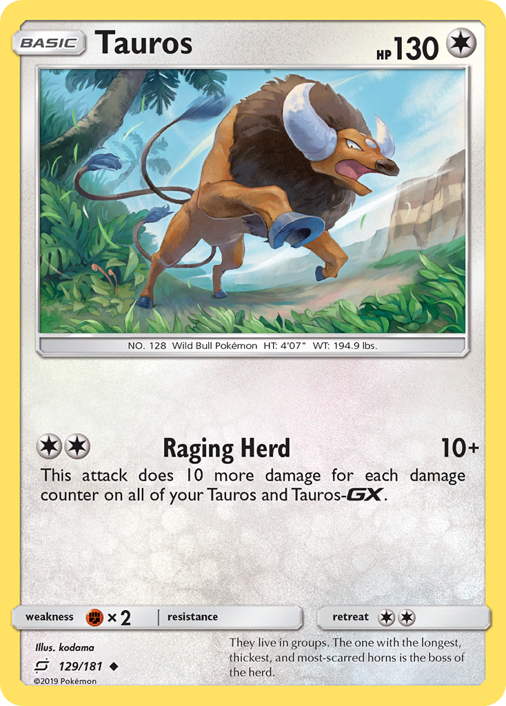 Tauros (129/181) [Sun & Moon: Team Up] | Deep Dive Games St. Marys