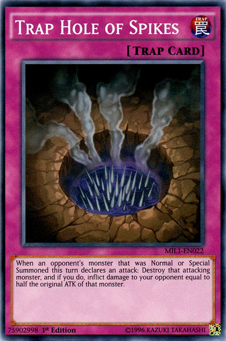 Trap Hole of Spikes [MIL1-EN022] Super Rare | Deep Dive Games St. Marys