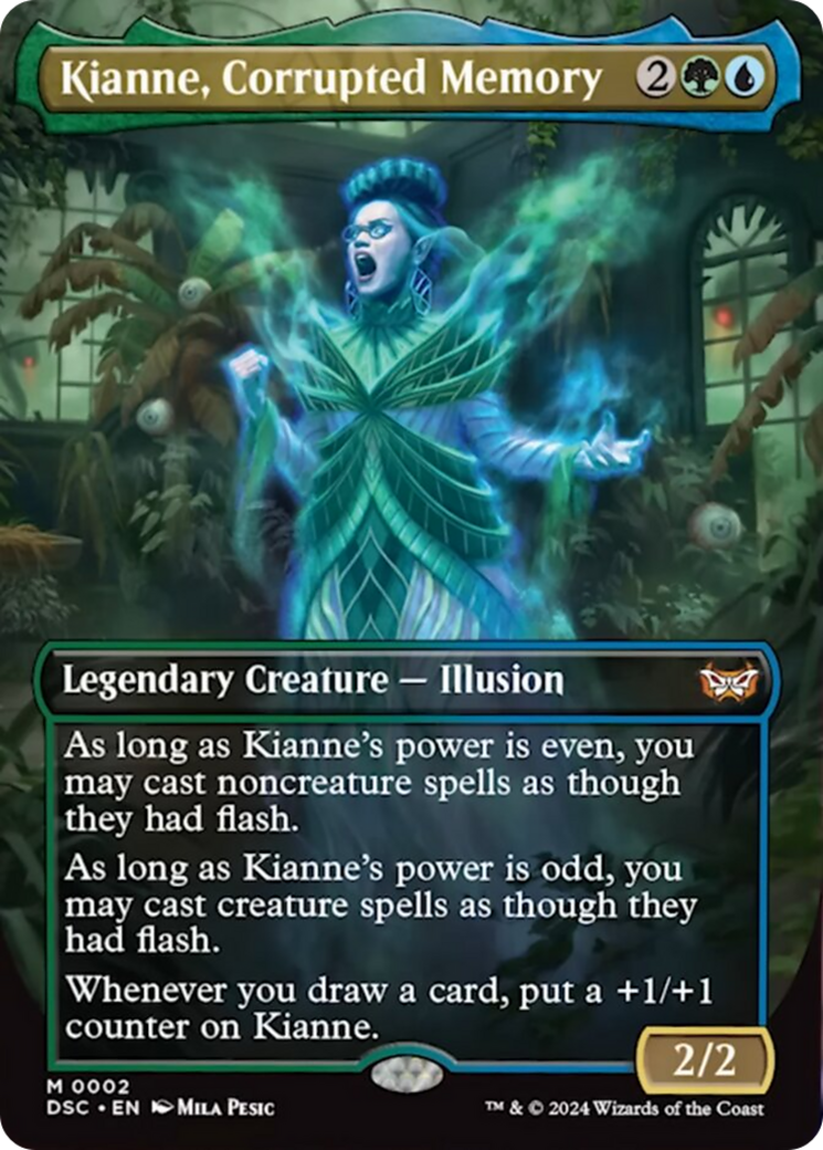Kianne, Corrupted Memory (Borderless) [Duskmourn: House of Horror Commander] | Deep Dive Games St. Marys