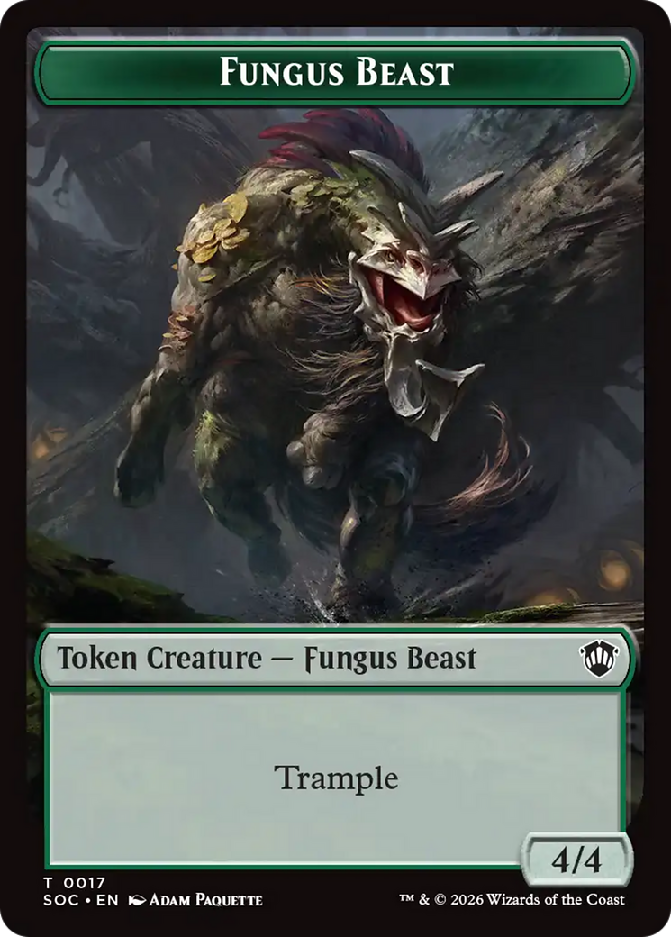 Goat // Fungus Beast Double-Sided Token [Secrets of Strixhaven Commander Tokens] | Deep Dive Games St. Marys