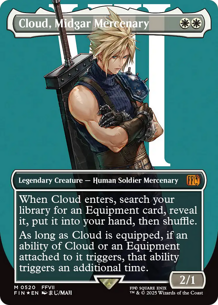 Cloud, Midgar Mercenary (Borderless) (Surge Foil) [FINAL FANTASY] | Deep Dive Games St. Marys