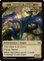 Reliquary Dragon // Dragon (0011) Double-Sided Token [Tarkir: Dragonstorm Tokens] | Deep Dive Games St. Marys