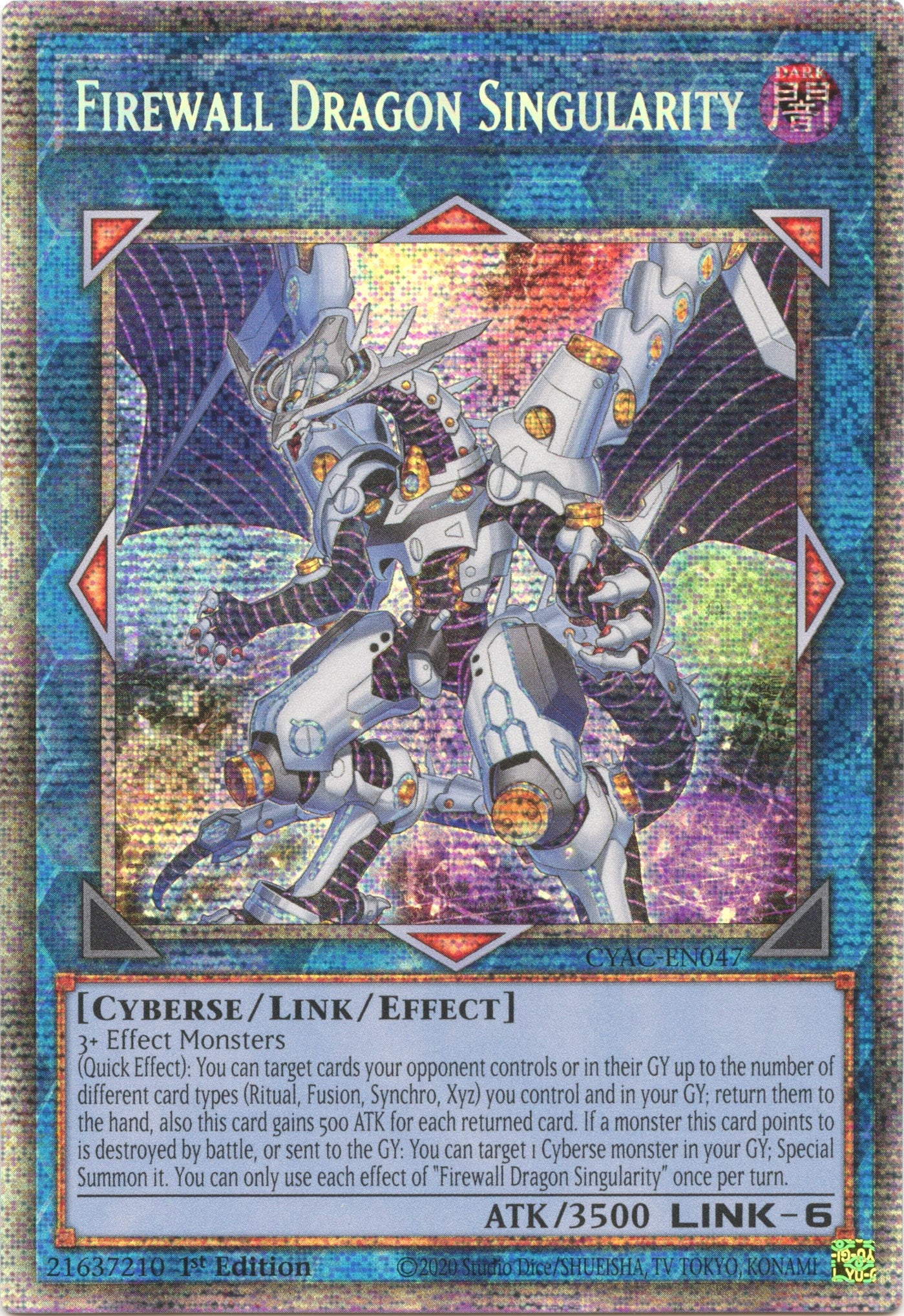 Firewall Dragon Singularity [CYAC-EN047] Starlight Rare | Deep Dive Games St. Marys