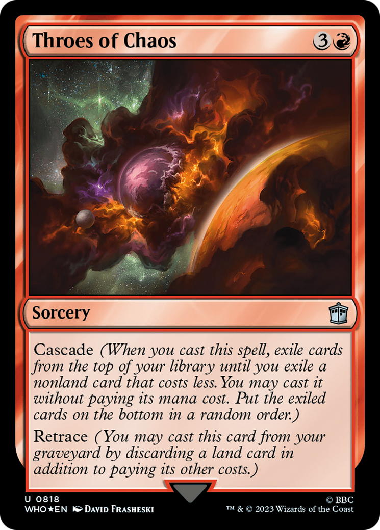 Throes of Chaos (Surge Foil) [Doctor Who] | Deep Dive Games St. Marys