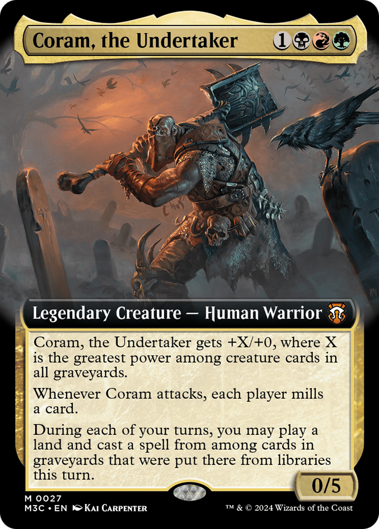 Coram, the Undertaker (Extended Art) [Modern Horizons 3 Commander] | Deep Dive Games St. Marys