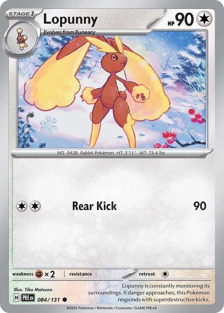 Lopunny (084/131) [Scarlet & Violet: Prismatic Evolutions] | Deep Dive Games St. Marys