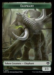 Clue // Elephant Double-Sided Token [Commander Masters Tokens] | Deep Dive Games St. Marys