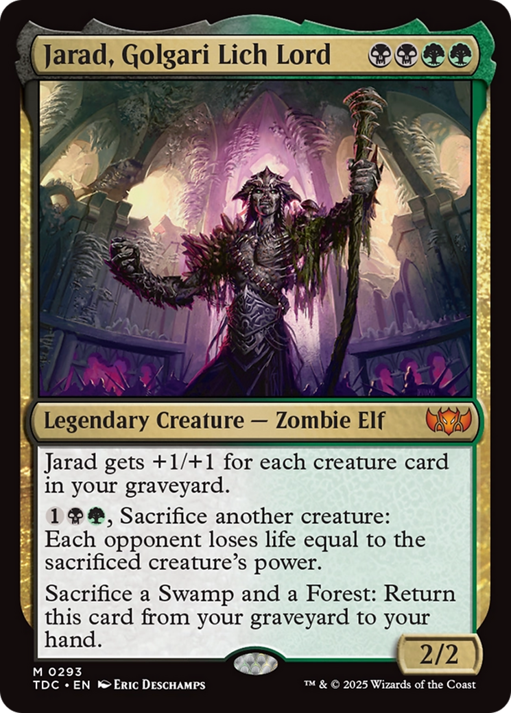 Jarad, Golgari Lich Lord [Tarkir: Dragonstorm Commander] | Deep Dive Games St. Marys