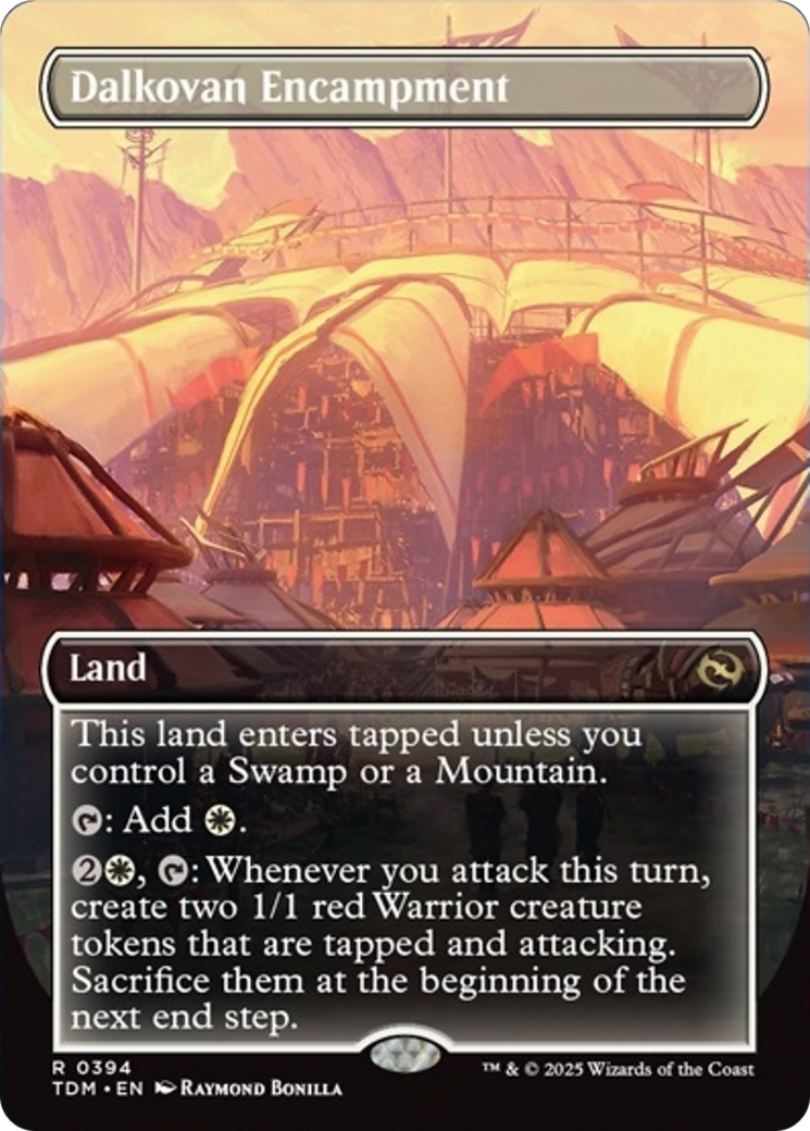 Dalkovan Encampment (Borderless) [Tarkir: Dragonstorm] | Deep Dive Games St. Marys