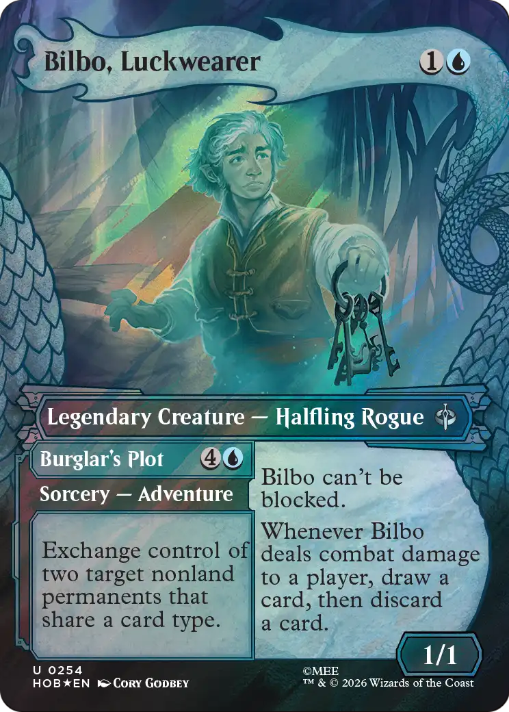 Bilbo, Luckwearer (Showcase) (Surge Foil) [The Hobbit] | Deep Dive Games St. Marys
