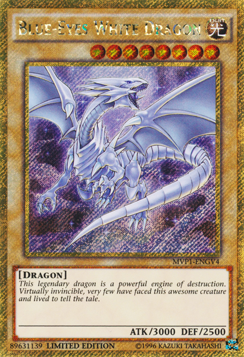 Blue-Eyes White Dragon [MVP1-ENGV4] Gold Secret Rare | Deep Dive Games St. Marys