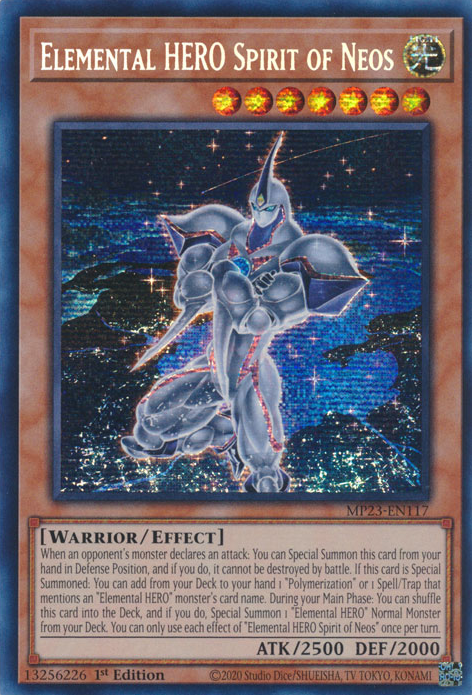 Elemental HERO Spirit of Neos [MP23-EN117] Prismatic Secret Rare | Deep Dive Games St. Marys