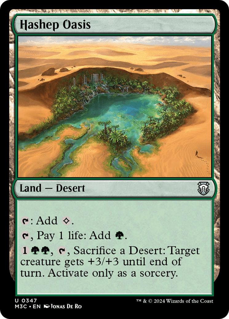 Hashep Oasis (Ripple Foil) [Modern Horizons 3 Commander] | Deep Dive Games St. Marys